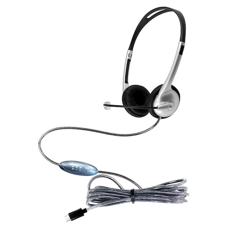 Hamiltonbuhl HamiltonBuhl  Multimedia USB Type-C Headset with Steel Reinforced Gooseneck Mic & In-Line Volume HA297138